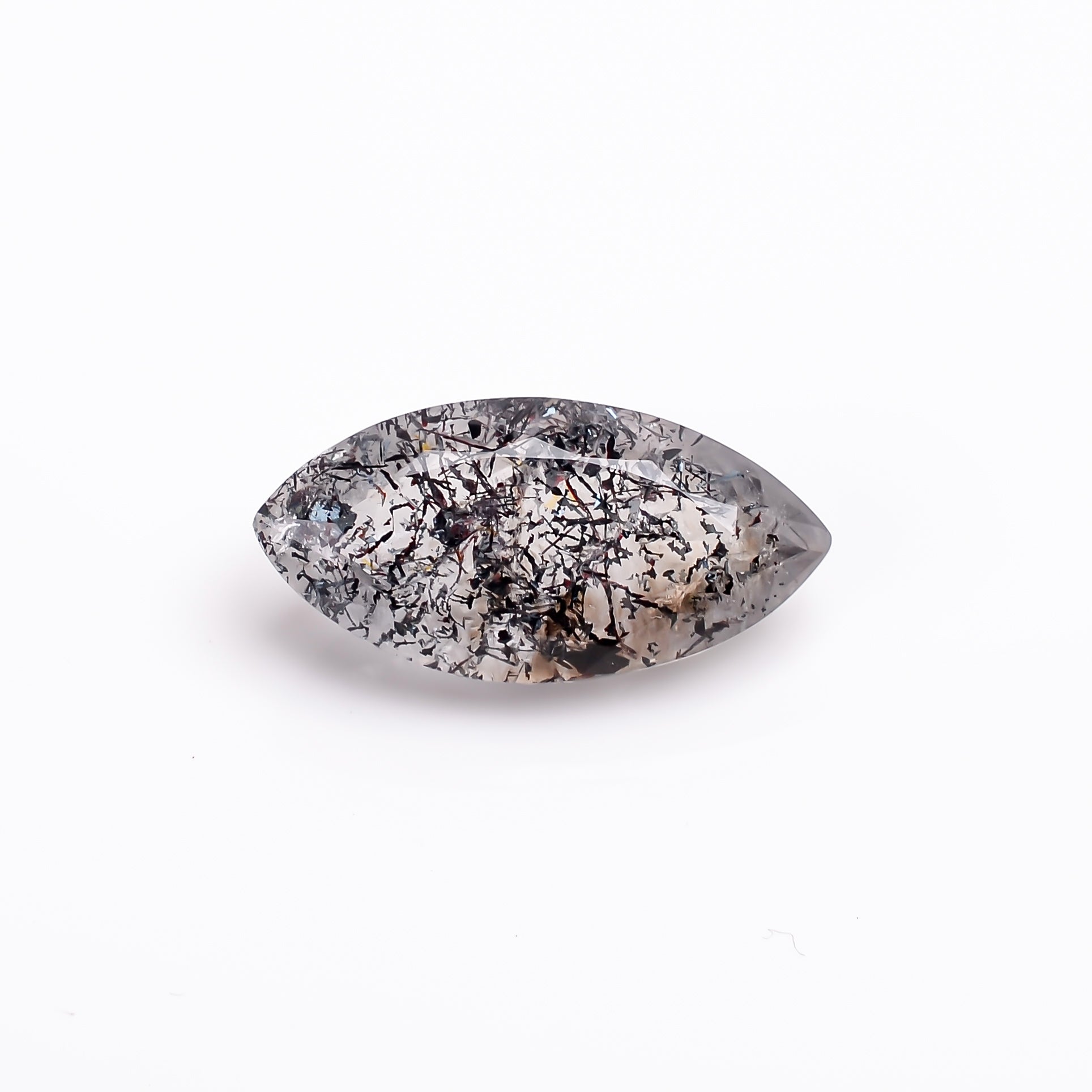 elestial hematite quartz marquise shape cut stone loose gemstone